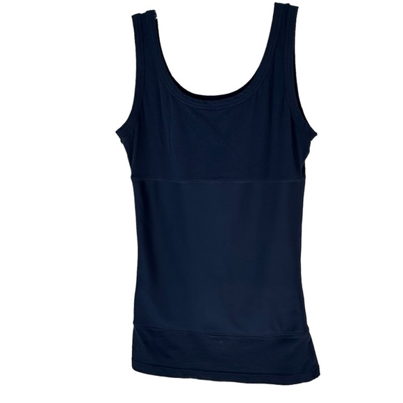 Yummy Navy Tummy Control Slimming Tank Tee Undershirt, Medium - Picture 4 of 9